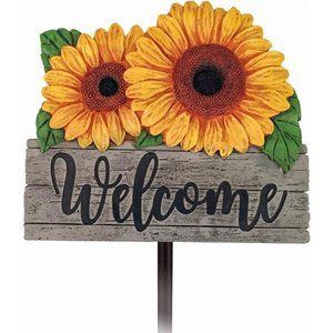 Sunflower Welcome Garden Stake -Garden Décor -Decorative Stake for Lawn and Yard